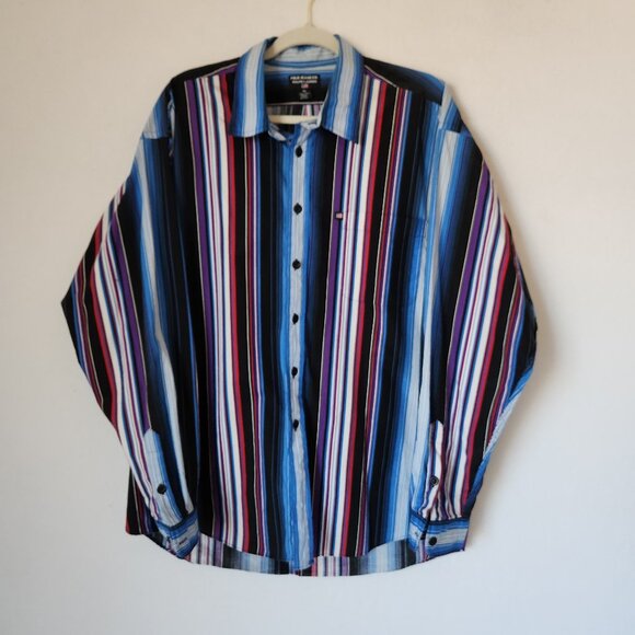 Polo Jeans Co. Ralph Lauren Multicolor Stripe Shirt Button Long Sleeve Cotton - Picture 2 of 6